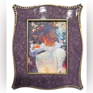 NEW AMETHYST COLOR JAY STRONGWATER SWAROVSKI CRYTAL & ENAMEL PICTURE FRAME
5048